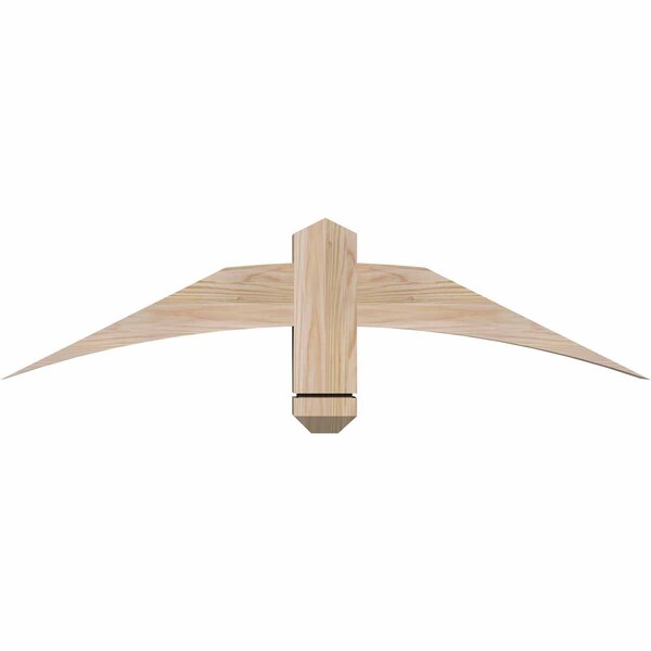 Ekena Millwork Bellingham Smooth Timber Gable Bracket, Douglas Fir, 36"W x 9"H x 3 1/2"D x 3 1/2"F, 6/12 Pitch GBW036X09X0404BEL00SDF - main
